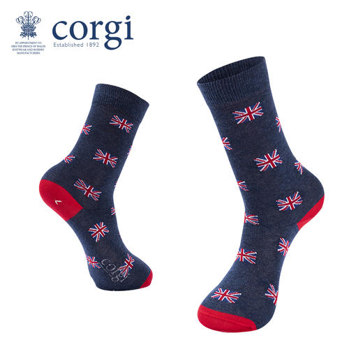 英国CORGI·儿童款轻棉英国国旗春夏时尚长筒高筒袜子 商品图1