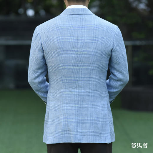 Baird McNutt 高克重爱尔兰亚麻蓝色亲王格全麻衬单西「2色可选」 商品图6