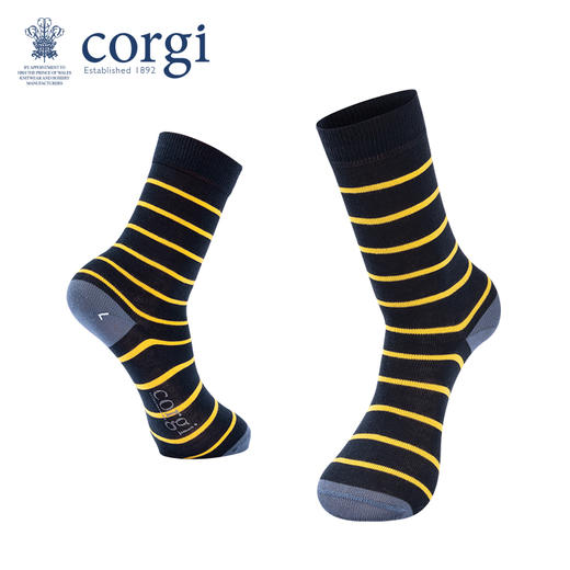 英国CORGI·儿童款轻棉条纹海军春夏时尚长筒高筒袜子 商品图2