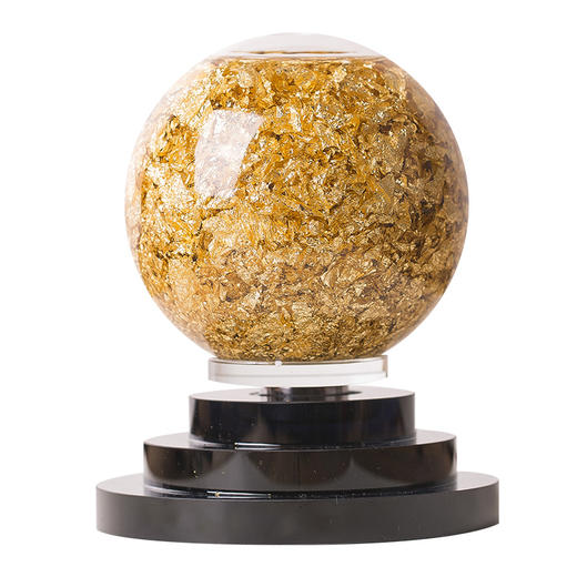 灵机文化黄金金箔球摆件