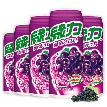 中国台湾 绿力葡萄汁490ml*24罐 商品图1