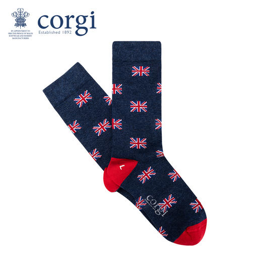 英国CORGI·儿童款轻棉英国国旗春夏时尚长筒高筒袜子 商品图0