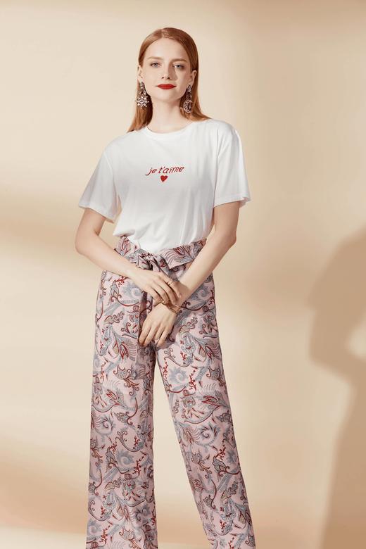 翻领高腰系带沙滩裤 商品图3