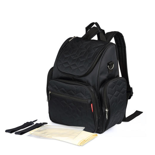 【好看实用，又不会撞包的妈咪包】茵秀丽insular时尚双肩包多功能抗菌面料妈妈包母婴包防水尼龙背包妈妈带宝宝外出门手提大容量待产包轻便尿布包奶瓶包收纳袋儿童餐具水杯子 商品图1