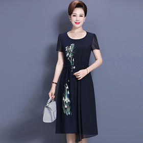 MQ-FHSQ99152夏装新款洋气高贵过膝气质连衣裙YY