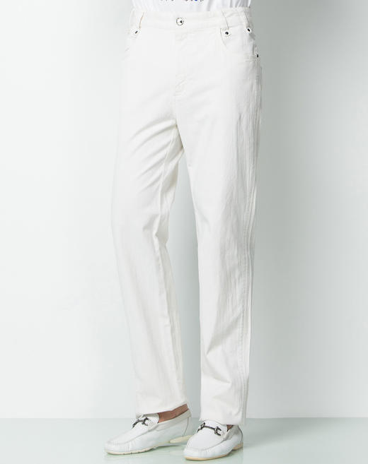 Marco Azzali 白色意大利进口面料牛仔裤 P3232300 商品图1