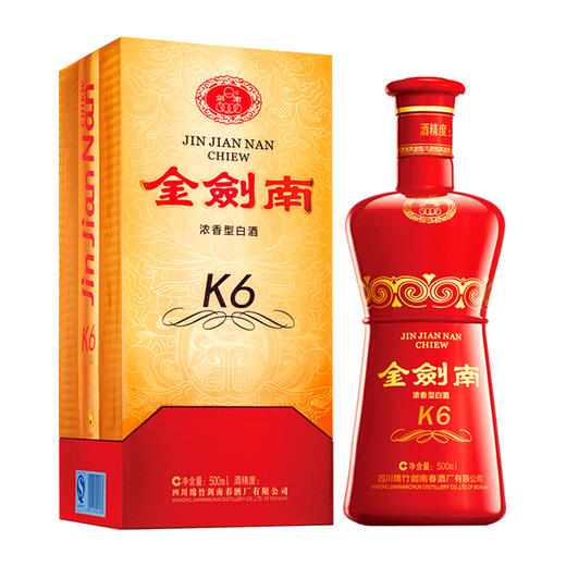 金剑南K6 42度 500ml*2瓶+西凤酒 55度 500ml*2瓶 商品图1