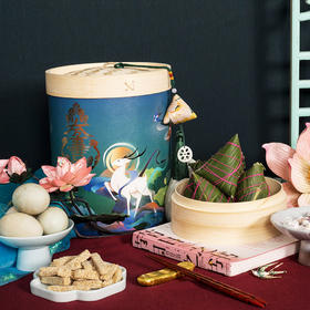 柒食柒味×岁时节庆2020年端午万事大吉礼盒粽子鸭蛋藕粉糕点香囊