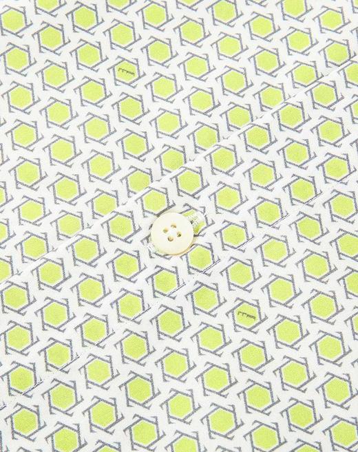 Marco Azzali 浅绿色LEGGIUNO面料短袖衬衫 C3456700 商品图3