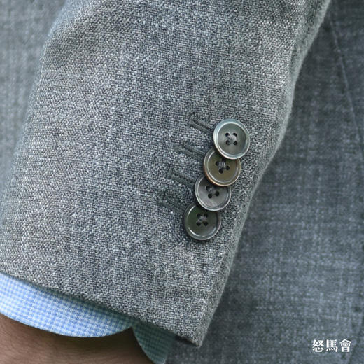 Huddersfield Bamboo 天然竹织物灰色全麻衬单西 商品图8