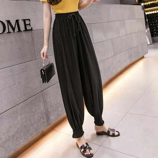 MQ-QQ616夏季新款薄款花色冰丝宽松时尚灯笼裤YY 商品图3