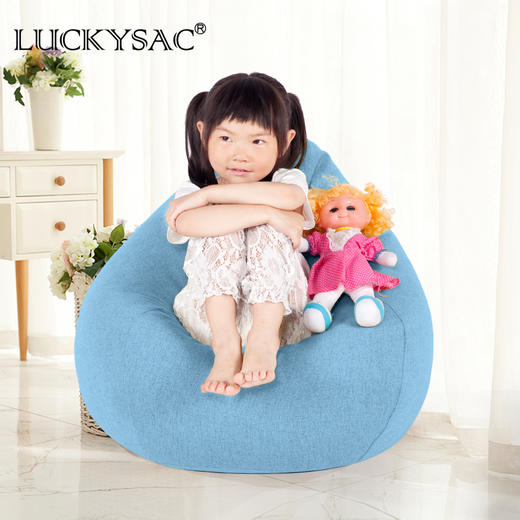 luckysac儿童懒人沙发豆袋躺椅卧室阳台单人椅子宝宝迷你小榻榻米EPP  1 商品图1