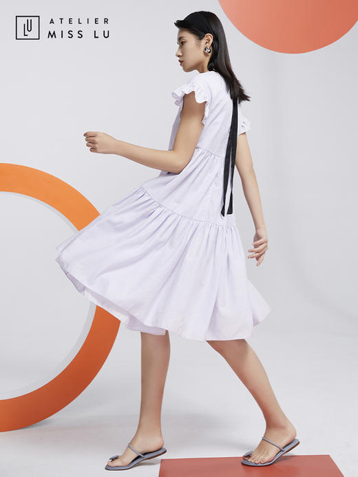 AtelierMissLu—浅熏紫荷花袖蛋糕裙/0000615 商品图5