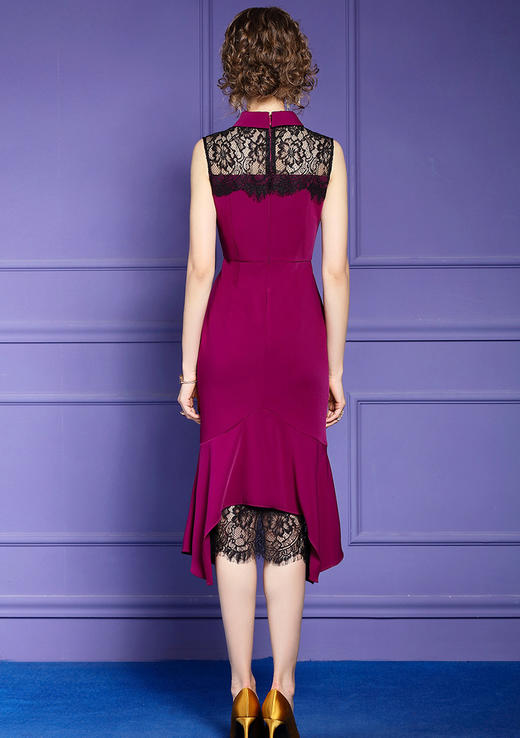 FMY-F20CL29497无袖背心连衣裙女短袖2020新款典雅气质端庄女人味裙 商品图4