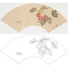 张莉莉没骨画工笔花鸟白描底稿-山楂扇面小品-ZA38 商品缩略图0