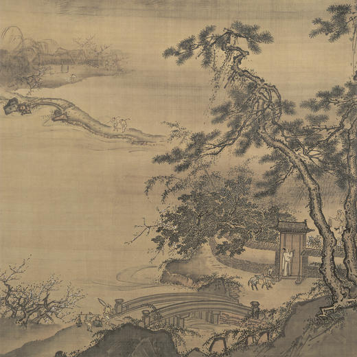 春游晚归图 复制画 绢本 商品图0