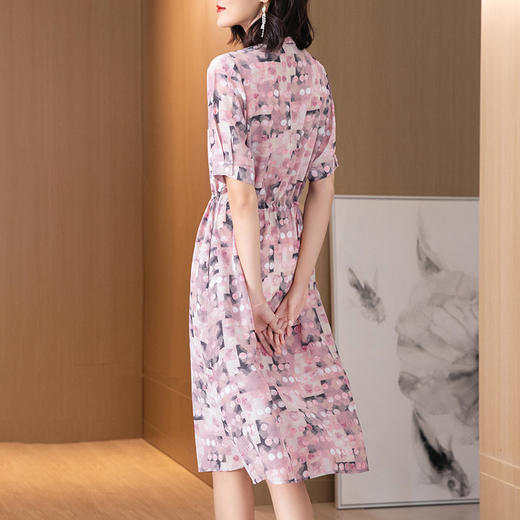 AHM-as0811夏季新款仿真丝中长款气质优雅连衣裙 商品图4