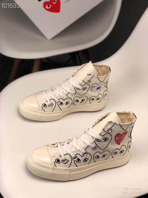 🔥CDG Play x Converse 1970s 官方2020新配色发售 PU蓝底 匡威川久保玲 Play爱心联名帆布鞋。 商品图3