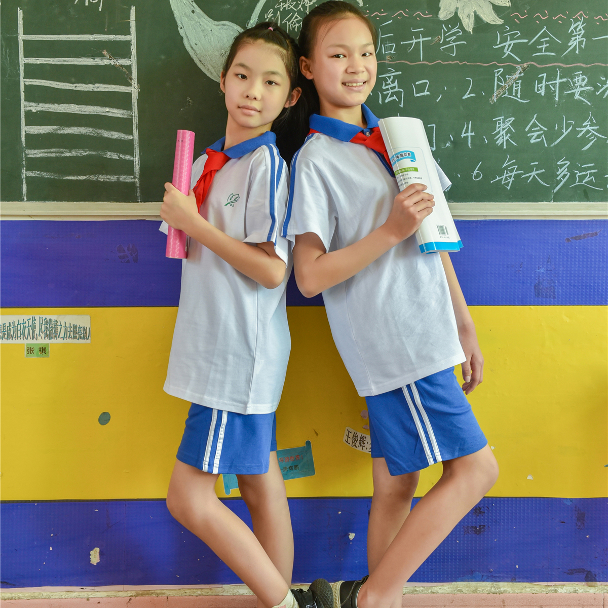 深圳校服小学女生款夏季运动服