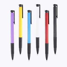 齐心圆珠笔按动原子笔芯蓝色油笔学生文具办公用品批发