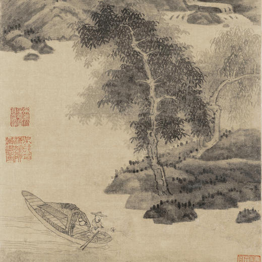 渔父图 复制画 绢本 商品图0