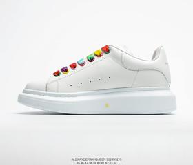 亚历山大·麦昆Alexander McQueen Sole Leather Sneakers低帮时装厚底休闲运动小白鞋