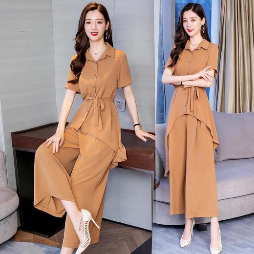 WZNH-NJL9811夏季时尚舒适潮流气质简约百搭个性两件撞色套装 商品图4