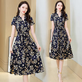 上海旗袍厂ASE-2281   真丝印花连衣裙