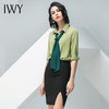 IWY/绿色短袖衬衫黑色半裙套装B32+S10242 商品缩略图1
