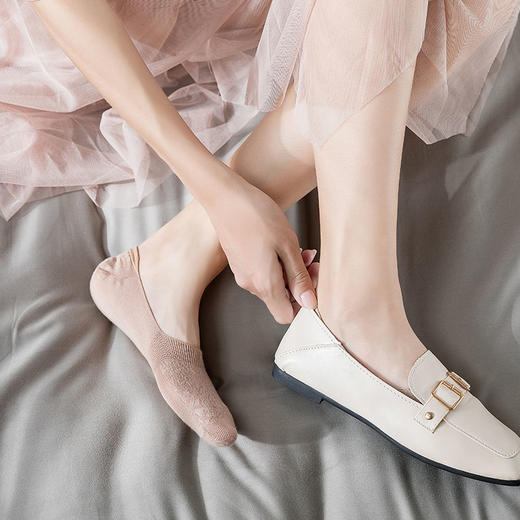 【3-5双】唯美袜子女棉袜 | 夏季船袜女浅口蕾丝隐形袜超薄丝袜 商品图5