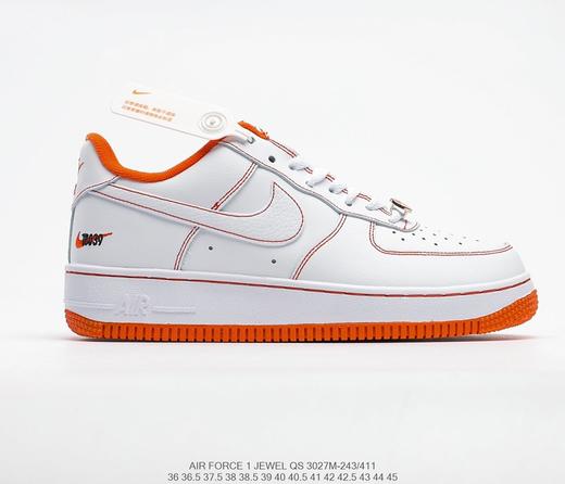 耐克Nike Air Force 1 Low"Rucker Park"空军一号经典低帮百搭休闲运动板鞋“皮白橙” 商品图1