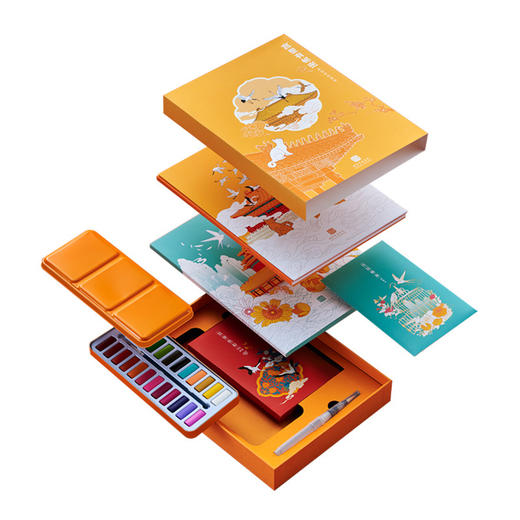 【娱乐涂色】宫里有秘密 宫廷文化彩铅，水彩涂色套装，简单易画 商品图4