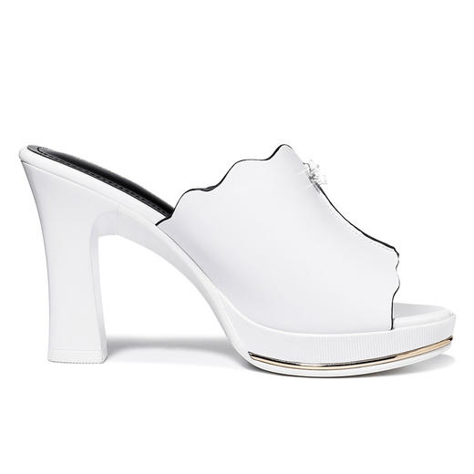 AG-8153欧美高跟鱼嘴粗跟一字拖中跟女凉鞋 商品图3