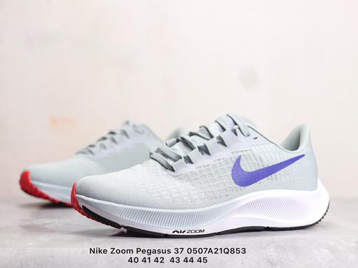 耐克 Nike Zoom Pegasus 37 登月37代 针眼网纱透气缓震疾速跑鞋白深灰白黄白绿黑绿白银深灰浅蓝黑蓝黑白 商品图3