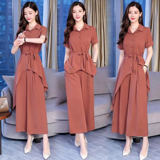 WZNH-NJL9811夏季时尚舒适潮流气质简约百搭个性两件撞色套装 商品图0