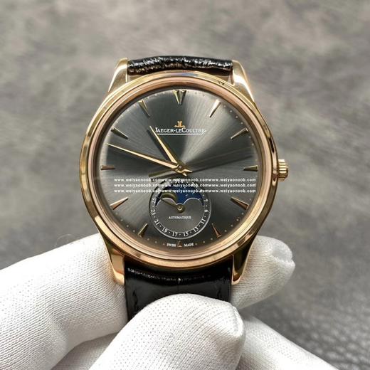 积家月相大师系列！真正的一体机芯！全自动机械机芯！告别以往的用9015机芯改的，声音大，单向上发条，售后多的问题！强的副本YL出品！蓝宝石玻璃，银灰色日晖纹表盘，阴阳磨砂指针，真月相功能！出货实拍 商品图0