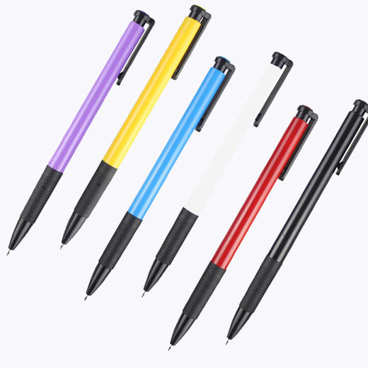 齐心圆珠笔按动原子笔芯蓝色油笔学生文具办公用品批发 商品图1