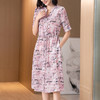 AHM-as0811夏季新款仿真丝中长款气质优雅连衣裙 商品缩略图3