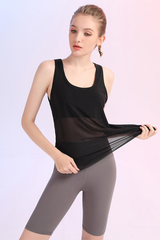 2022夏季新品轻薄网纱罩衫假两件A0128N 商品图9