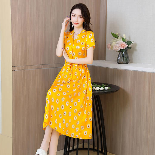 上海旗袍厂ASE-2281   真丝印花连衣裙 商品图2