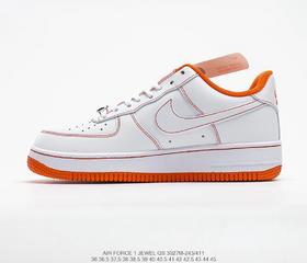 耐克Nike Air Force 1 Low"Rucker Park"空军一号经典低帮百搭休闲运动板鞋“皮白橙”