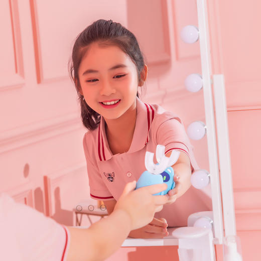 新款懒贝贝儿童电动牙刷U型形全自动声波懒人刷牙神器宝宝充电式机器人牙刷 商品图2