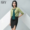 IWY/绿色短袖衬衫黑色半裙套装B32+S10242 商品缩略图2