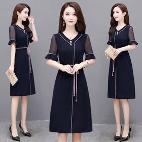 MQ-KME2033夏新款女神范气质显瘦纺连衣裙YY