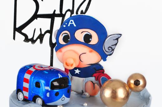 （C034）Couleur Violet 手绘糖牌复联主题儿童乳酪霜蛋糕【特高款】 商品图1