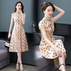 ASE-气质优雅真丝印花修身连衣裙 商品缩略图2