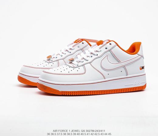 耐克Nike Air Force 1 Low"Rucker Park"空军一号经典低帮百搭休闲运动板鞋“皮白橙” 商品图4