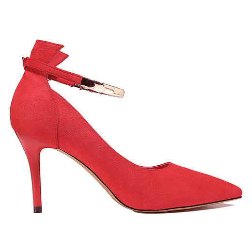 MLKL-6Q395新款尖头高跟细跟性感女单鞋一字扣潮 商品图3