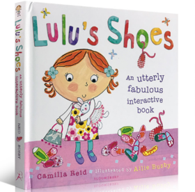 英文原版 Lulu's Shoes 露露的鞋子 精装 触摸书操作书 幼儿启蒙 好看能玩的书 露露大明星系列 露露 Lulus系列 幼儿启蒙认知