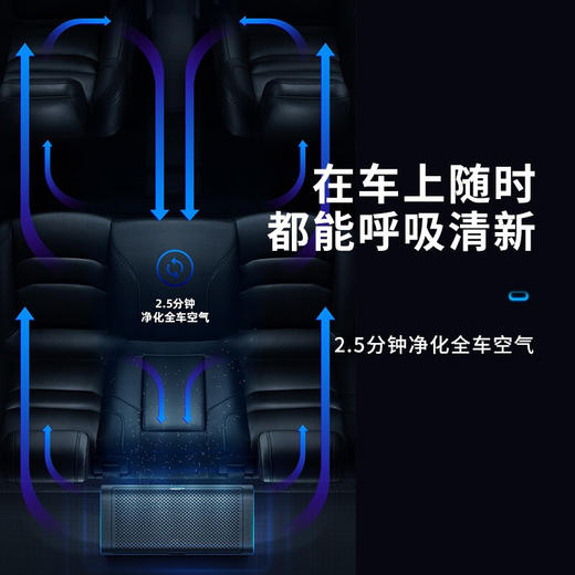 美国舒乐氏（SOLEUSAIR）车载空气净化器 新车除甲醛负离子去烟味异味车用智能高效过滤PM2.5 商品图1